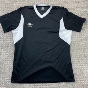 Umbro Soccer Jersey Shirt Men Large Black White #20 Fitzgerald Activewear Sports